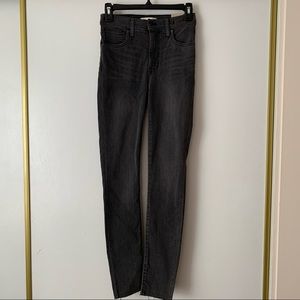 NWT Madewell 10” High Rise Faded Black Skinny Jeans